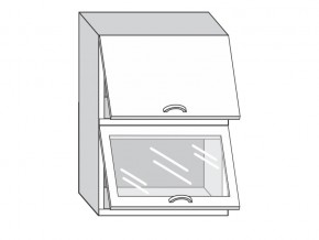 1.50.8 Шкаф настенный (h=720) на 500 с 2-мя гор. дв., 1 ст. дв в Симе - sim.mebel74.com | фото