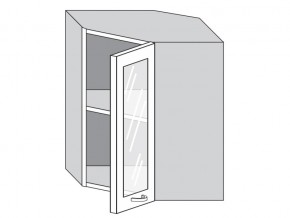 1.60.3у Шкаф настенный (h=720) угловой на 600мм со стекл. дверцей в Симе - sim.mebel74.com | фото