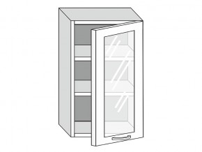 19.50.3 Шкаф настенный (h=913) на 500мм с 1-ой стекл. дверцей в Симе - sim.mebel74.com | фото