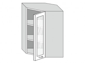 19.60.3у Шкаф настенный (h=913) угловой на 600мм со стекл. дверцей в Симе - sim.mebel74.com | фото