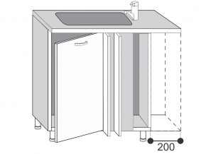 2.10.1ум Шкаф-стол под врезную мойку, УНИ в Симе - sim.mebel74.com | фото