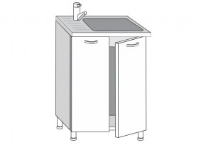 2.60.2м Шкаф-стол на 600мм под врезную мойку с 2-мя дверцами в Симе - sim.mebel74.com | фото