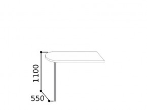 7.1100 Стол барный 1100 на ноге (h1100мм), ПФ 26мм в Симе - sim.mebel74.com | фото