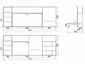 Детская стенка Компакт стандарт с кроватью Смарт 3 в Симе - sim.mebel74.com | фото 3