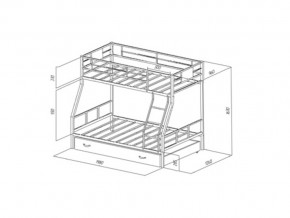 Двухъярусная кровать Гранада 1 Я Черная в Симе - sim.mebel74.com | фото 2