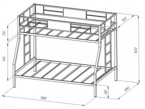 Двухъярусная кровать Гранада Черная в Симе - sim.mebel74.com | фото 2