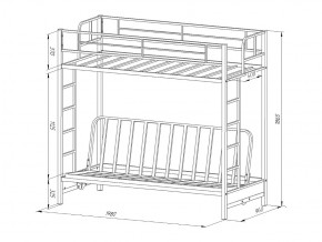 Двухъярусная кровать с диваном Мадлен ЯЯ Серый-пифагор в Симе - sim.mebel74.com | фото 5