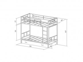 Двухъярусная кровать Севилья 2 Я Черная в Симе - sim.mebel74.com | фото 2