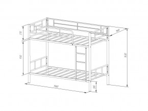 Двухъярусная кровать Севилья-2.01 комбо Белый/Красный в Симе - sim.mebel74.com | фото 2