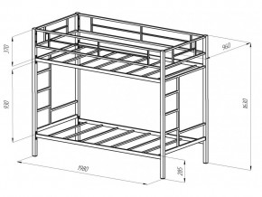 Двухъярусная кровать Севилья Черная в Симе - sim.mebel74.com | фото 2