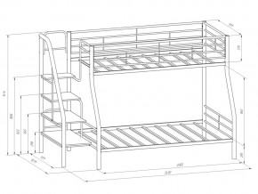 Двухъярусная кровать Толедо 1 Черный-Венге в Симе - sim.mebel74.com | фото 2