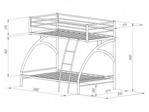 Двухъярусная кровать Виньола 2 Черная в Симе - sim.mebel74.com | фото 2