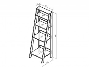 Этажерка Лофт белый в Симе - sim.mebel74.com | фото 2