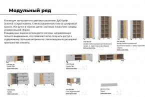 Гостиная Бруно Дуб Крафт Золотой, Серый Камень в Симе - sim.mebel74.com | фото 4