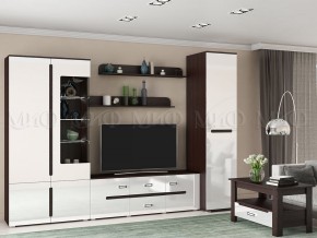 Гостиная Ким Белый глянец, венге в Симе - sim.mebel74.com | фото 3