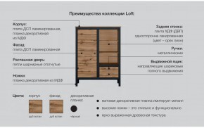 Гостиная Лофт дуб вотан в Симе - sim.mebel74.com | фото 6