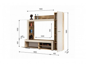 Гостиная Николь дуб крафт серый/софт айвори в Симе - sim.mebel74.com | фото 2