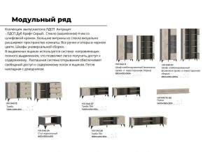 Гостиная Отис Дуб Крафт Серый/Антрацит в Симе - sim.mebel74.com | фото 5