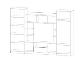 Гостиная Палермо дуб крафт/белый в Симе - sim.mebel74.com | фото 2