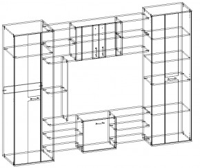 Гостиная Прага венге/дуб белфорт в Симе - sim.mebel74.com | фото 2