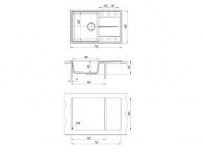 Каменная мойка Dr. Gans Smart Оливия 740 в Симе - sim.mebel74.com | фото 2