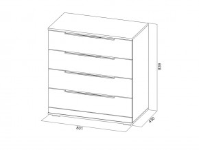 Комод 4 ящика Лагуна 8 в Симе - sim.mebel74.com | фото 2