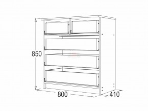 Комод 8 фант венге-млечный дуб в Симе - sim.mebel74.com | фото 2