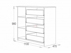 Комод 9 фант венге-млечный дуб в Симе - sim.mebel74.com | фото 2