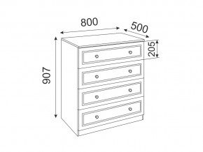 Комод Беатрис модуль 5 Дуб млечный в Симе - sim.mebel74.com | фото 2