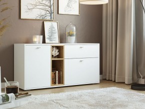 Комод Ланс К101 белый/дуб бунратти в Симе - sim.mebel74.com | фото 1