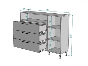 Комод Лофт K90 в Симе - sim.mebel74.com | фото 3