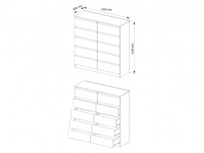 Комод Мори МК1200.10/2 Белый в Симе - sim.mebel74.com | фото 3