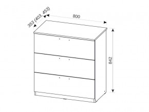 Комод с 3-мя ящиками 350 Эконика в Симе - sim.mebel74.com | фото 2