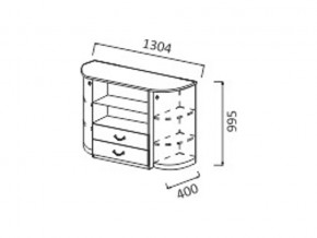 Комодино-3 с гнутыми фасадами орех в Симе - sim.mebel74.com | фото 2