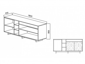 Комодино Moderno-1800 Ф2 в Симе - sim.mebel74.com | фото 5