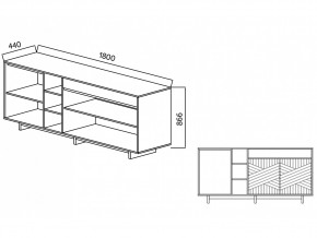 Комодино Moderno-1800 Ф3 в Симе - sim.mebel74.com | фото 4