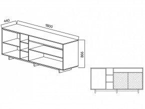 Комодино Moderno-1800 Ф4 в Симе - sim.mebel74.com | фото 4