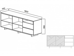 Комодино Moderno-1800 В-1 Ф3 в Симе - sim.mebel74.com | фото 5