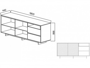 Комодино Moderno-1800 В-1 Ф4 в Симе - sim.mebel74.com | фото 4