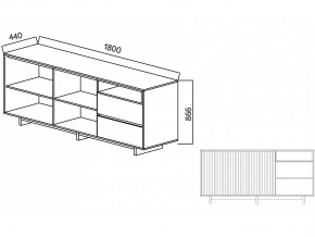 Комодино Moderno-1800 В-1 Ф5 в Симе - sim.mebel74.com | фото 4