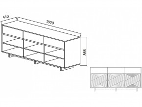 Комодино Moderno-1800 В-2 Ф3 в Симе - sim.mebel74.com | фото 4