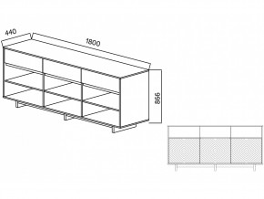 Комодино Moderno-1800 В-2 Ф4 в Симе - sim.mebel74.com | фото 4