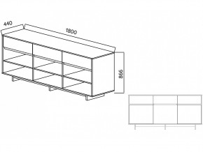 Комодино Moderno-1800 В-2 Ф6 в Симе - sim.mebel74.com | фото 5