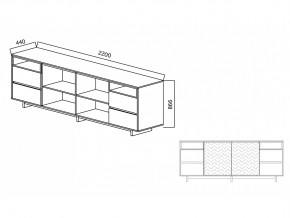 Комодино Moderno-2200 Ф1 в Симе - sim.mebel74.com | фото 3