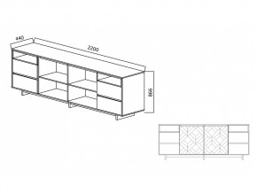 Комодино Moderno-2200 Ф2 в Симе - sim.mebel74.com | фото 4