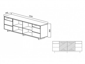 Комодино Moderno-2200 Ф3 в Симе - sim.mebel74.com | фото 5