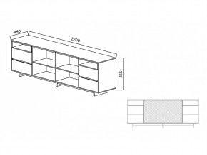 Комодино Moderno-2200 Ф4 в Симе - sim.mebel74.com | фото 4