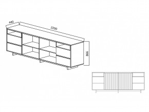 Комодино Moderno-2200 Ф5 в Симе - sim.mebel74.com | фото 4