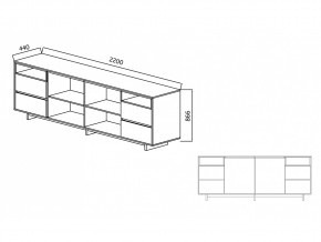 Комодино Moderno-2200 Ф6 в Симе - sim.mebel74.com | фото 4