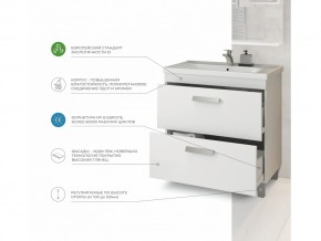 Комплект мебели в ванную Nova 600 2 ящика в Симе - sim.mebel74.com | фото 3